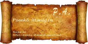 Psenkó Atanázia névjegykártya